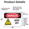 Signmission Keep Off, 18 in W x Rectangle, Vinyl Decal OS-2PACK-DS-D-1218-L-1395 - alternate 5